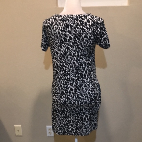 Ellen TRACY 94% Pima Cotton 6% Spandex Crew Neck Tee Shirt Dress Side Pockets-S - Picture 3 of 10